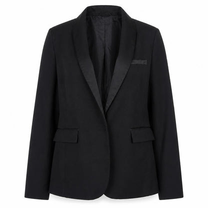 New Look Womens Black Polyester Jacket Blazer Size 12 Button