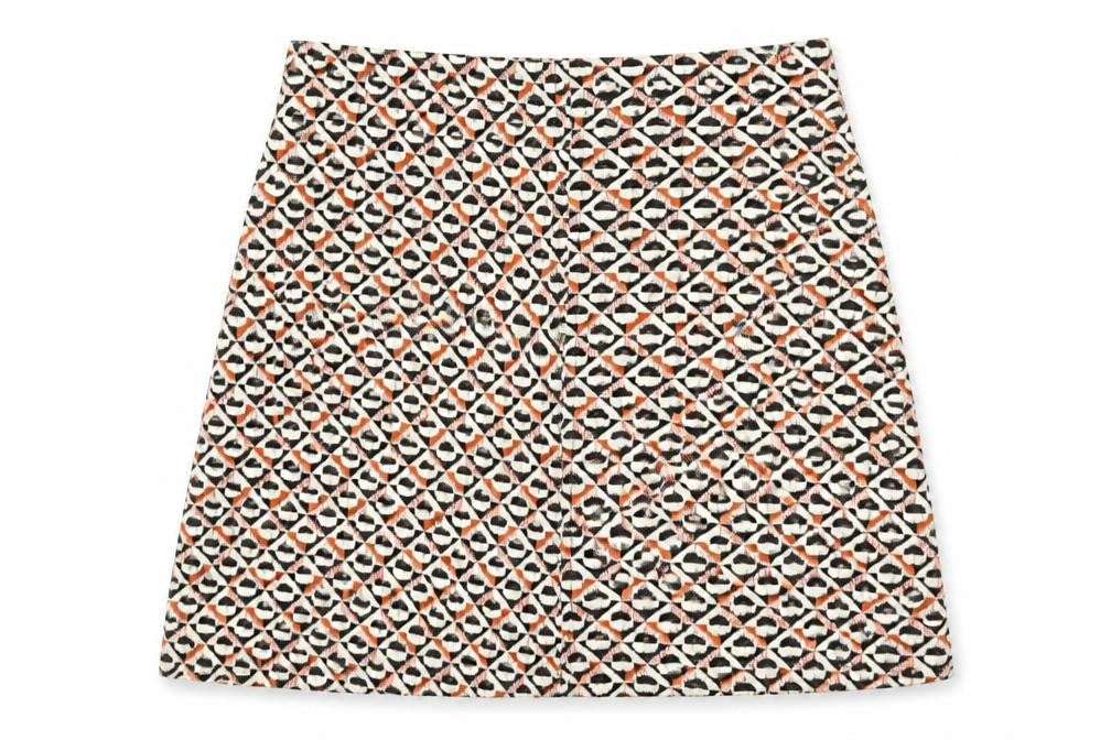 Pull&Bear Womens Multicoloured Geometric Polyester A-Line Skirt Size M