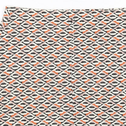Pull&Bear Womens Multicoloured Geometric Polyester A-Line Skirt Size M