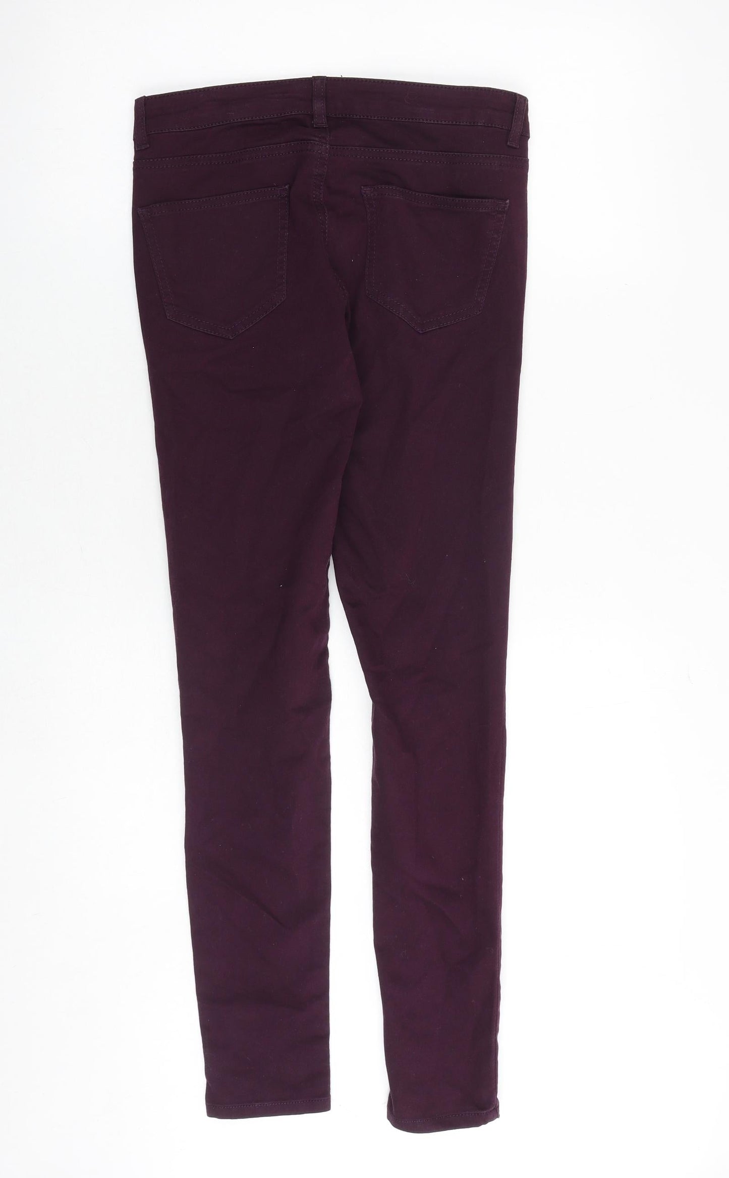 Waredenim Womens Purple Cotton Skinny Jeans Size 12 Regular Zip