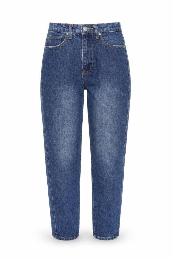 Missguided Womens Blue Cotton Mom Jeans Size 6 Regular Zip - High rise