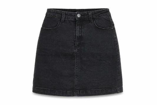 Missguided Womens Grey Cotton A-Line Skirt Size 8 Zip