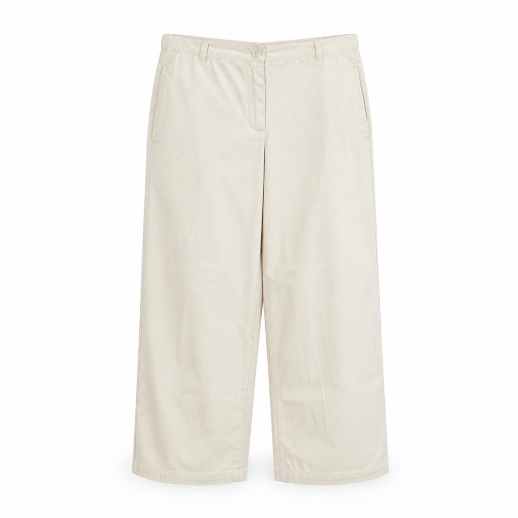 Originals Womens Beige Cotton Trousers Size 14 Regular Zip