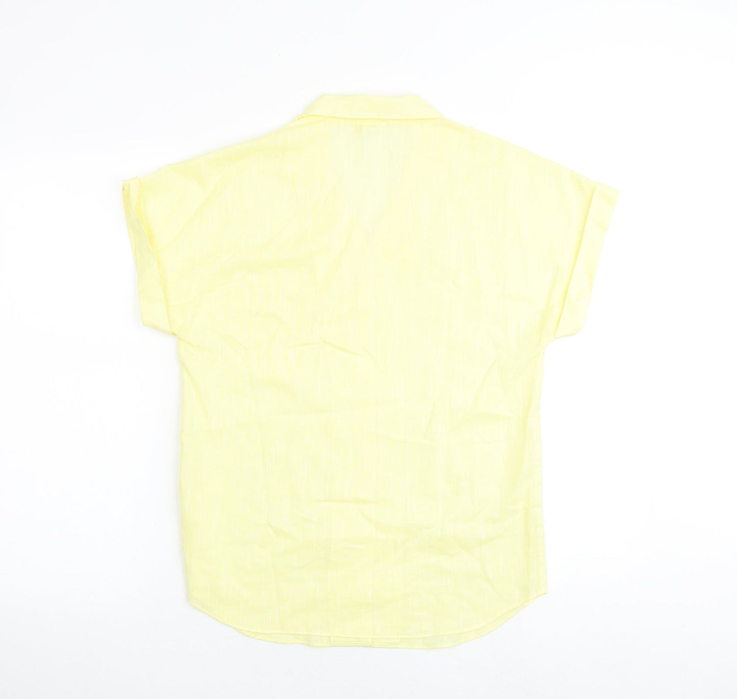 Canada Womens Yellow Polyester Basic Polo Size 10 Collared