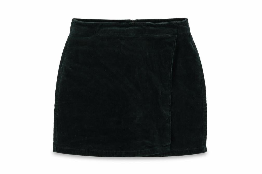 Dorothy Perkins Womens Green Cotton A-Line Skirt Size 10 Zip