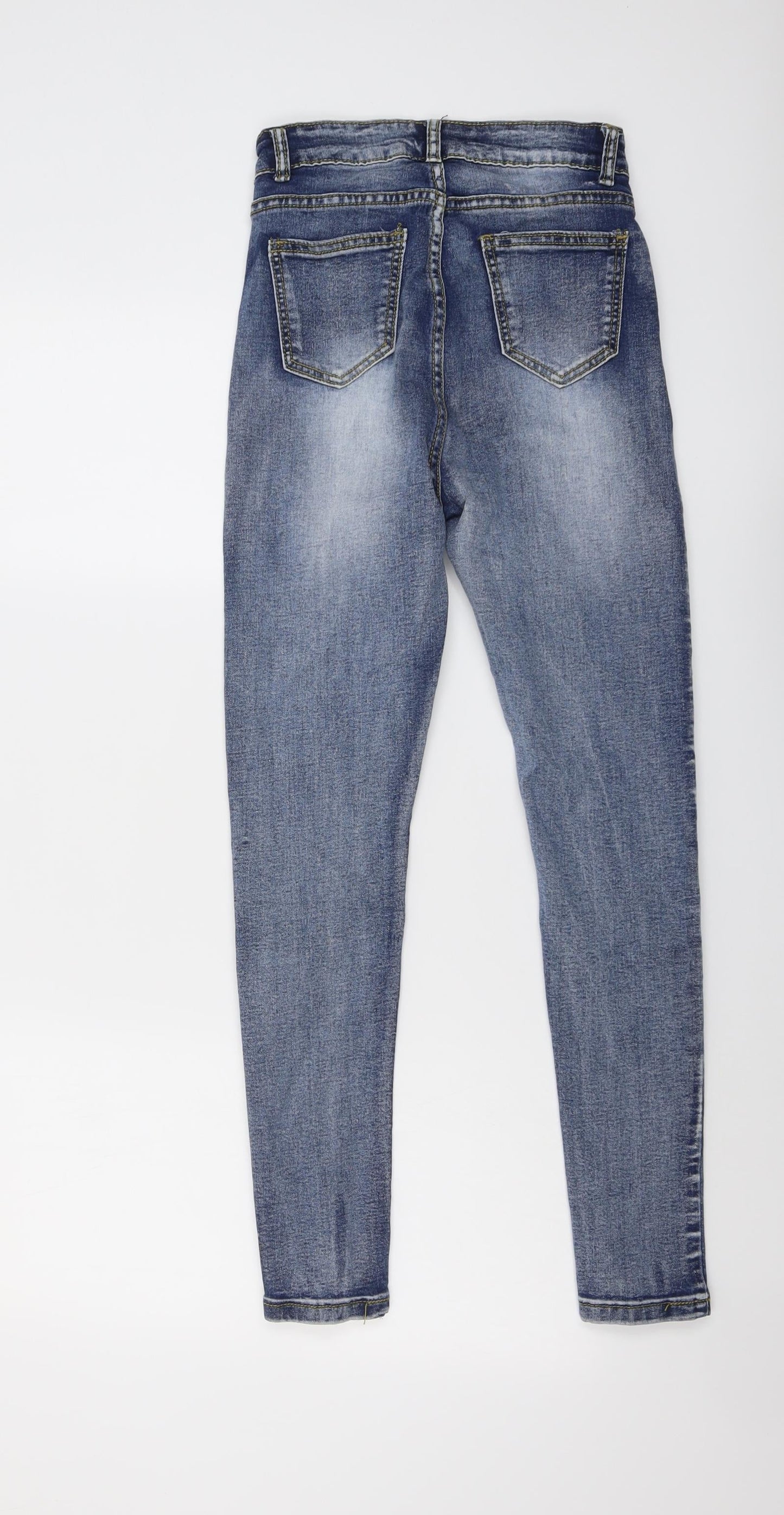 Denim Wise Womens Blue Cotton Skinny Jeans Size 8 L26 in Regular Button