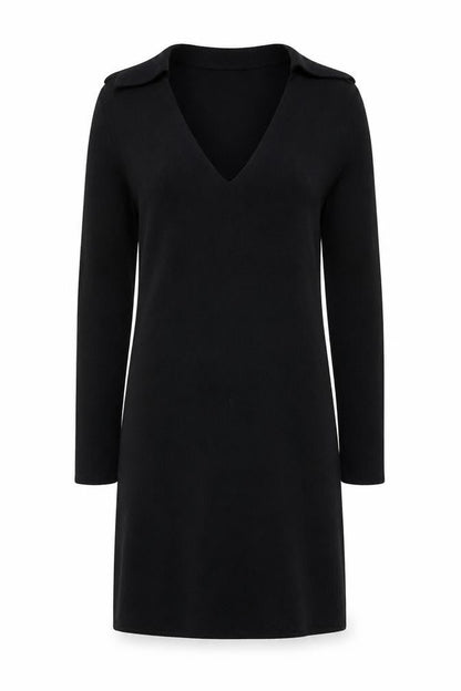 New Look Womens Black Polyester A-Line Size 4 Collared Pullover