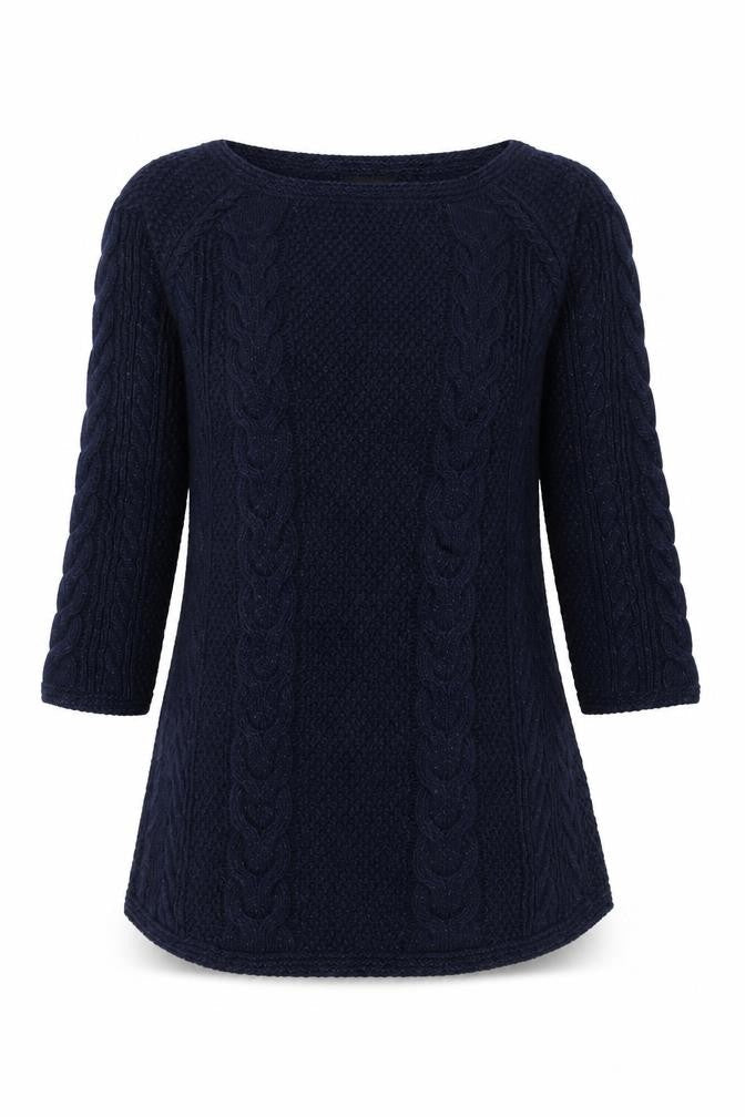 NEXT Womens Blue Boat Neck Cotton Pullover Jumper Size 8