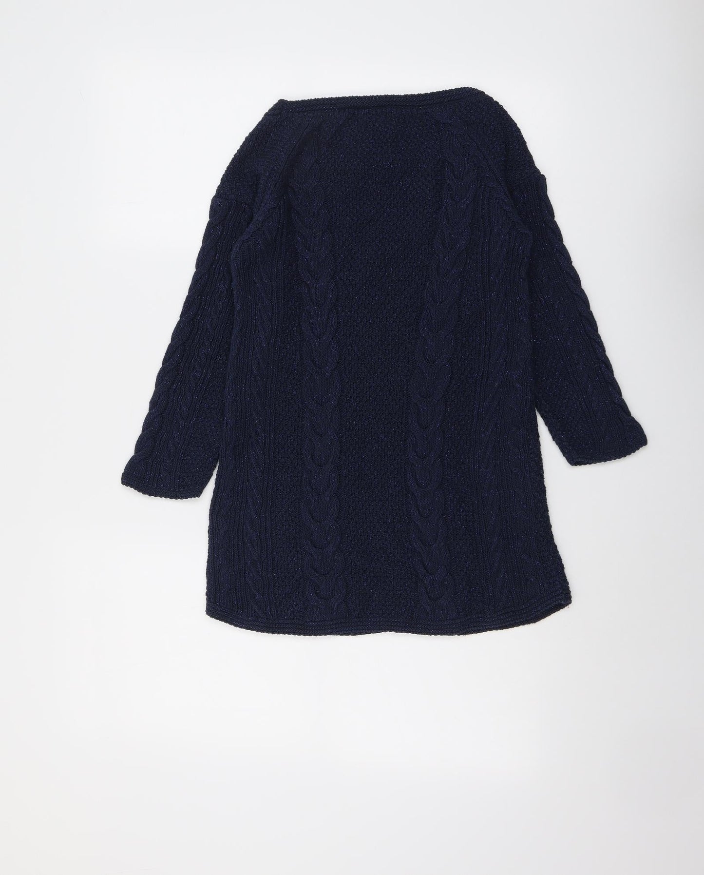 NEXT Womens Blue Boat Neck Cotton Pullover Jumper Size 8