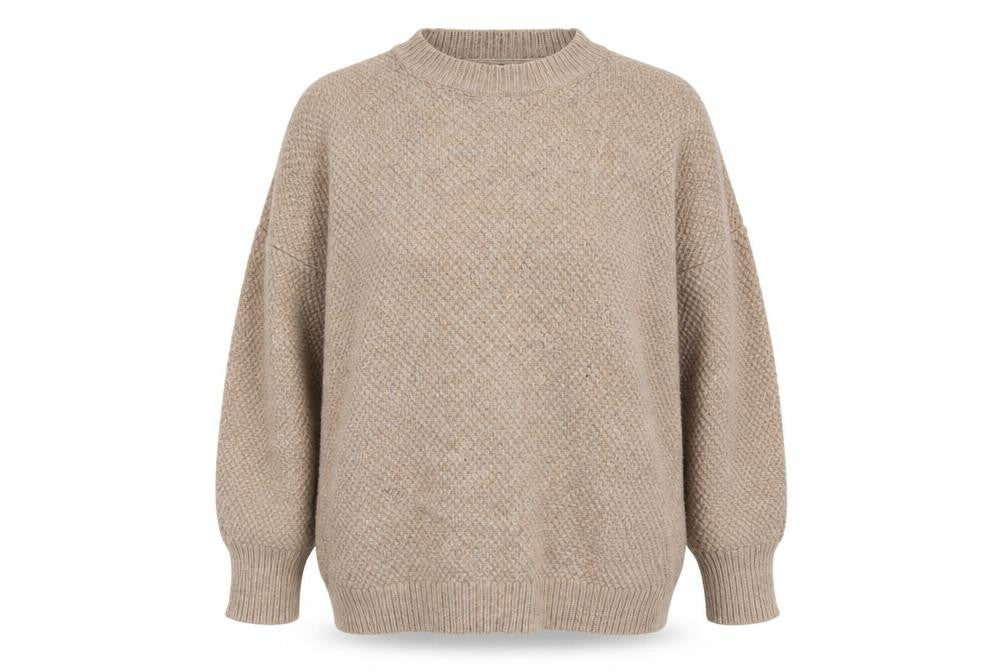 Rachel Womens Beige Mock Neck Acrylic Pullover Jumper Size M