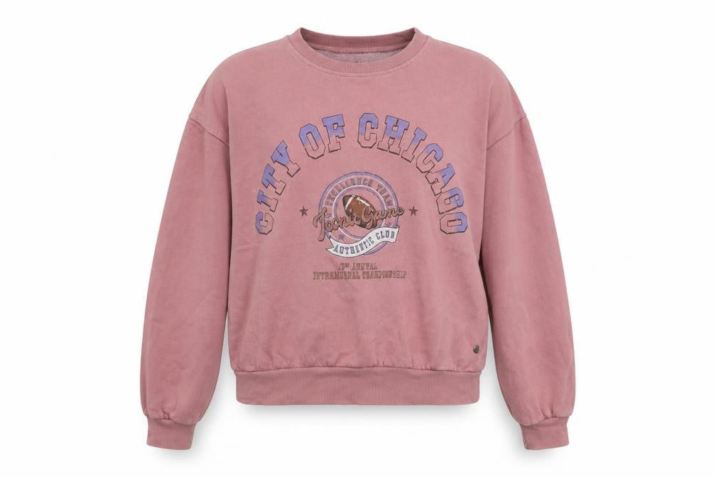 Pull&Bear Womens Pink Cotton Pullover Sweatshirt Size S Pullover - City of Chicago
