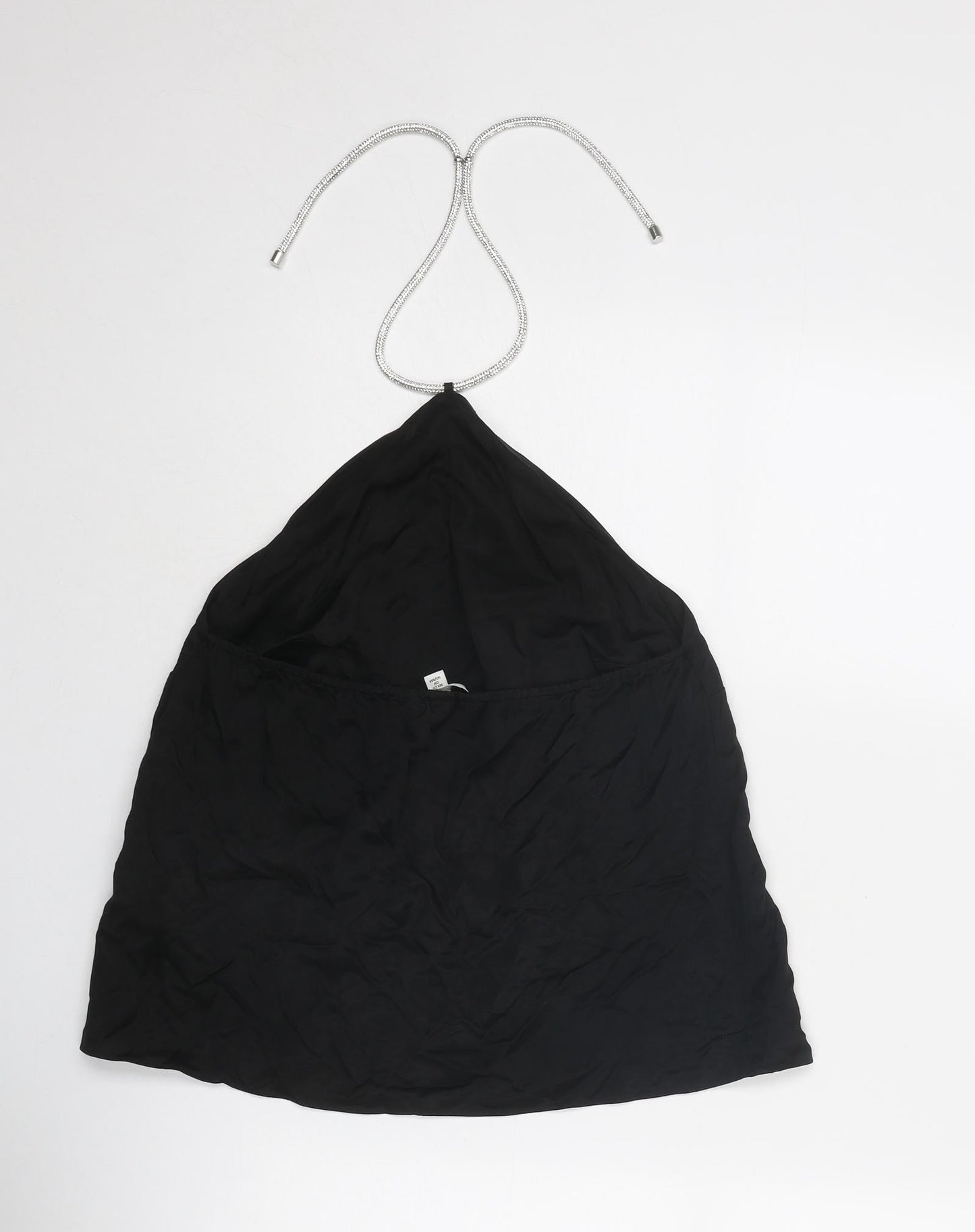 H&M Womens Black Viscose Basic Blouse Size S Halter
