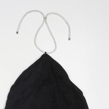 H&M Womens Black Viscose Basic Blouse Size S Halter