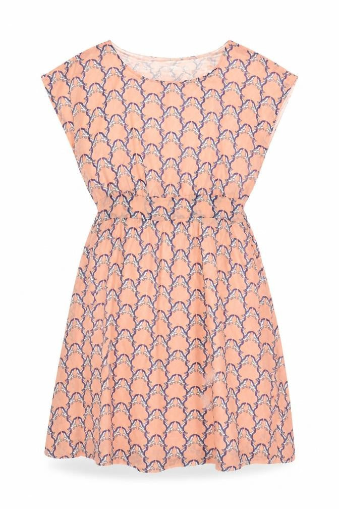 Tenki Womens Pink Geometric Polyester A-Line Size 12 Round Neck Pullover