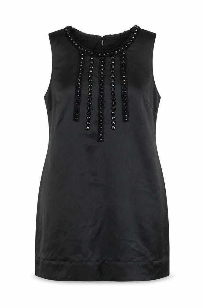Miss Selfridge Womens Black Polyester Shift Size 14 Round Neck Zip