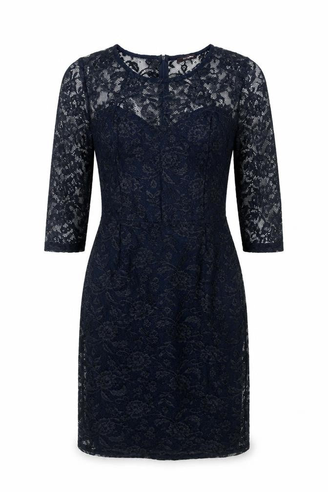 Therapy Womens Blue Floral Polyester Shift Size 12 Round Neck Zip