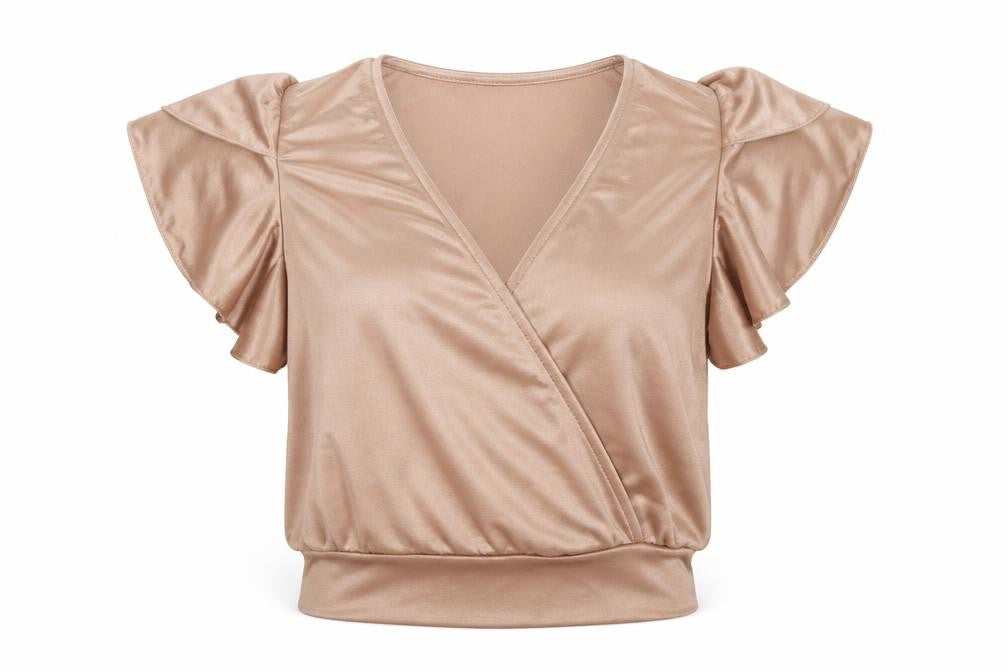 New Look Womens Beige Polyester Basic Tank Size 6 V-Neck