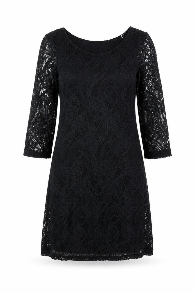 VERO MODA Womens Black Polyester Mini Size L Boat Neck Pullover