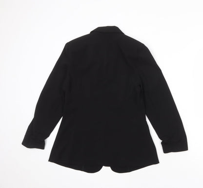 New Look Womens Black Polyester Jacket Blazer Size 10 - Open