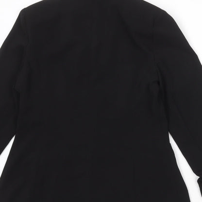 New Look Womens Black Polyester Jacket Blazer Size 10 - Open