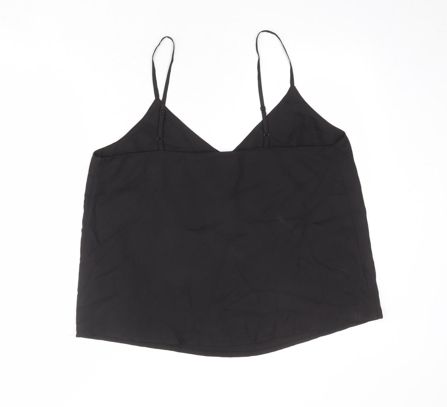 ASOS Womens Black Polyester Camisole Tank Size 16 V-Neck