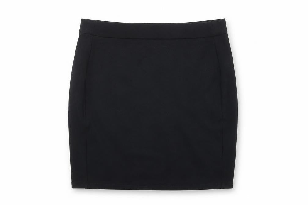 Marks & Spencer Girls Black Viscose Mini Skirt Size 13-14 Years Regular Pull On