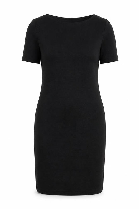 Dorothy Perkins Womens Black Polyester Sheath Size 12 Boat Neck Pullover