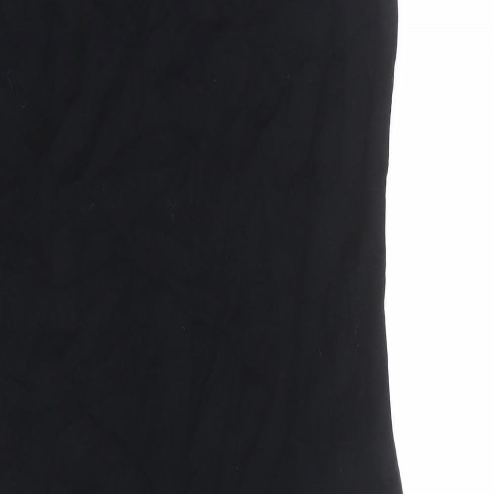 Wallis Womens Black Viscose Shift Size 10 Round Neck Pullover
