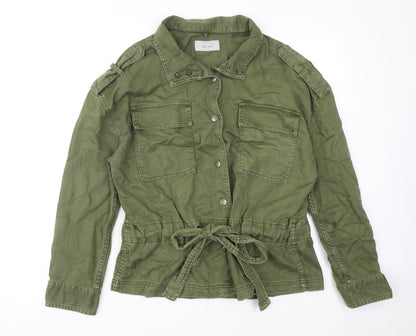 Marks & Spencer Womens Green Jacket Size 10 Button