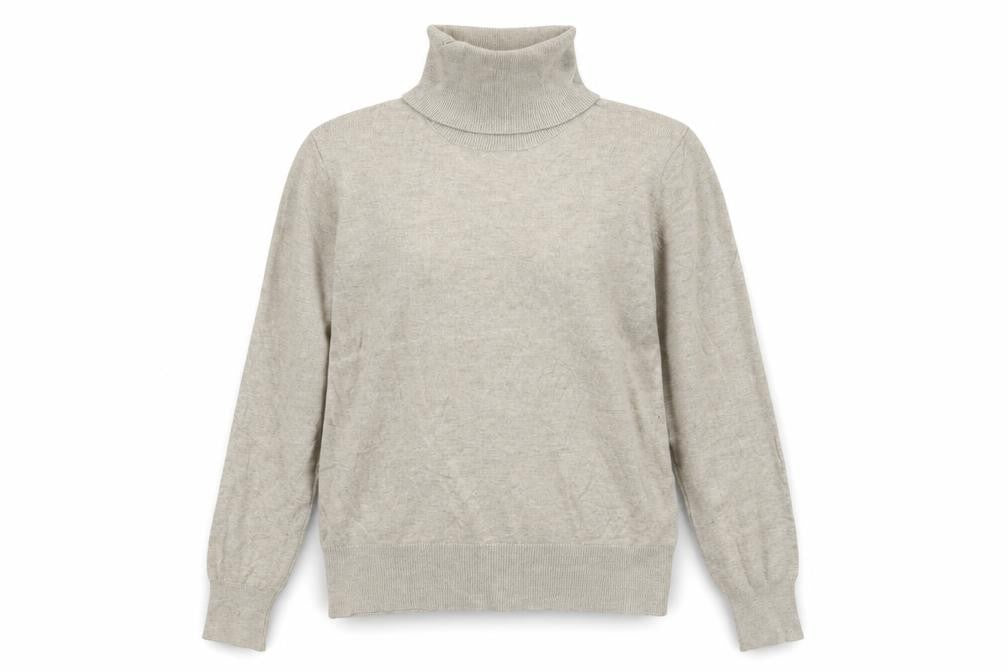 H&M Womens Brown Roll Neck Acrylic Pullover Jumper Size S
