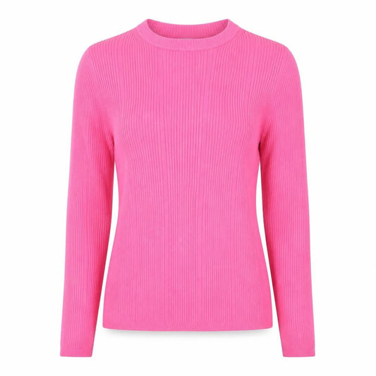 Marks and Spencer Womens Pink Viscose Basic Blouse Size 12 Crew Neck - Ribbed