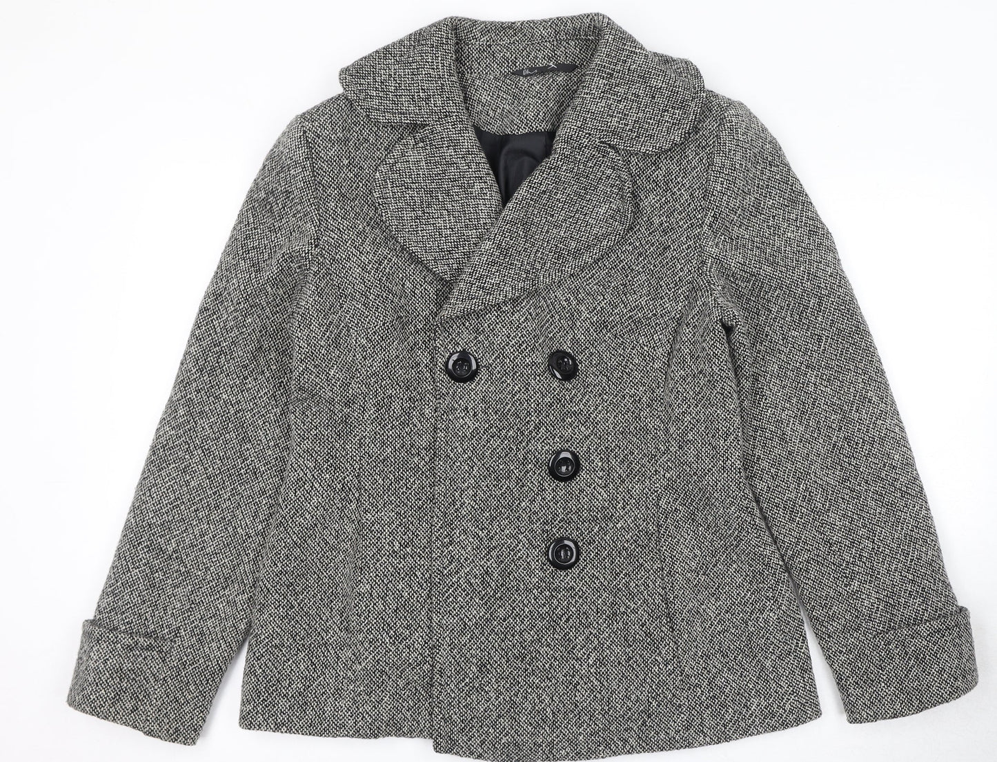BHS Womens Grey Jacket Size 14 Button