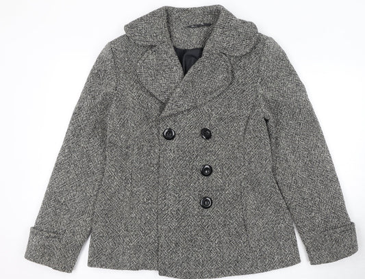 BHS Womens Grey Jacket Size 14 Button