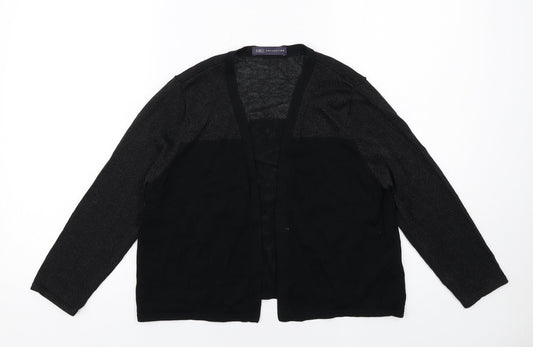 Marks and Spencer Womens Black V-Neck Viscose Cardigan Jumper Size 14