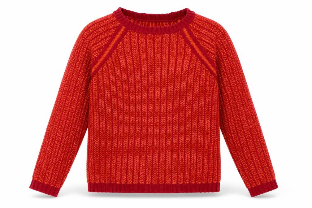 Marks & Spencer Womens Red Round Neck Acrylic Pullover Jumper Size 12