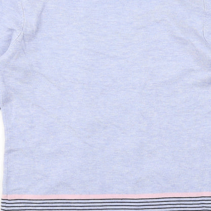 M&Co Womens Blue Round Neck Viscose Pullover Jumper Size 8