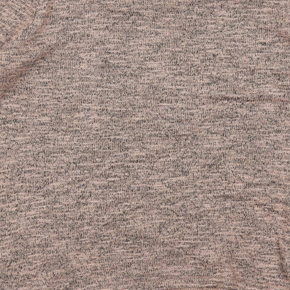 New Look Womens Beige Viscose Basic Blouse Size 10 Boat Neck - Marled