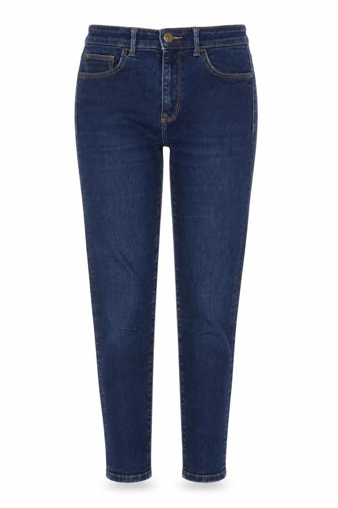 Marks & Spencer Womens Blue Cotton Skinny Jeans Size 10 Regular Zip