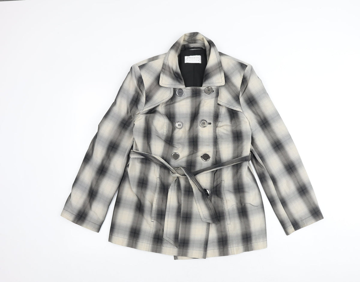Precis Womens Multicoloured Plaid Jacket Size 10 Button