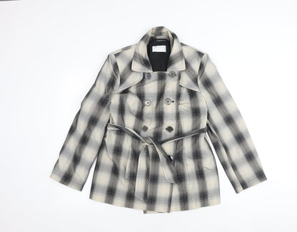 Precis Womens Multicoloured Plaid Jacket Size 10 Button
