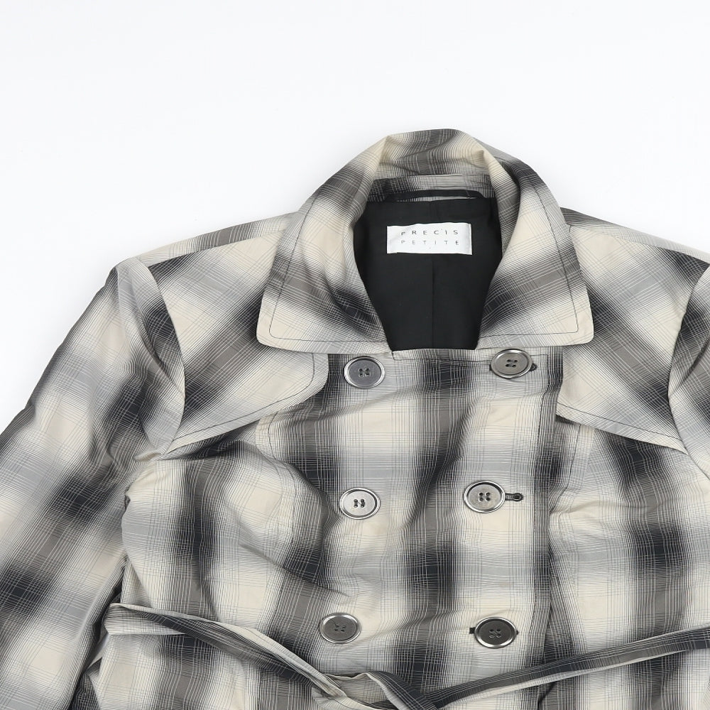 Precis Womens Multicoloured Plaid Jacket Size 10 Button