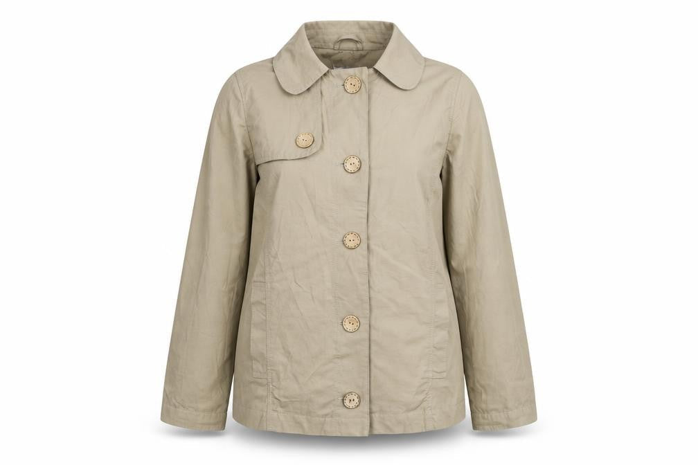 SEVENHILL Womens Beige Jacket Size L Button