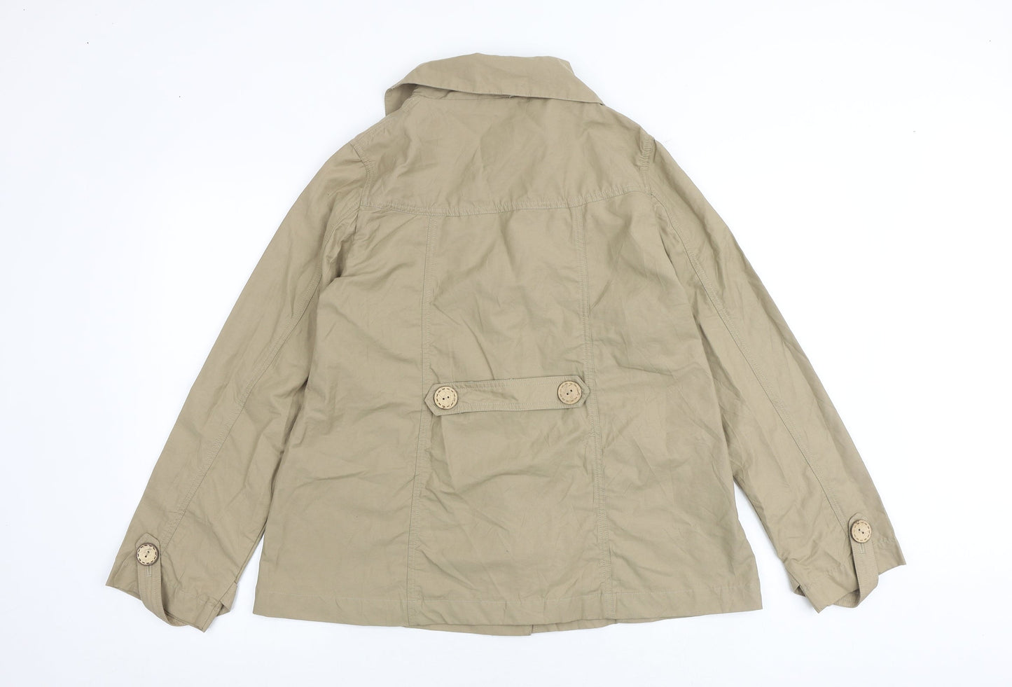 SEVENHILL Womens Beige Jacket Size L Button