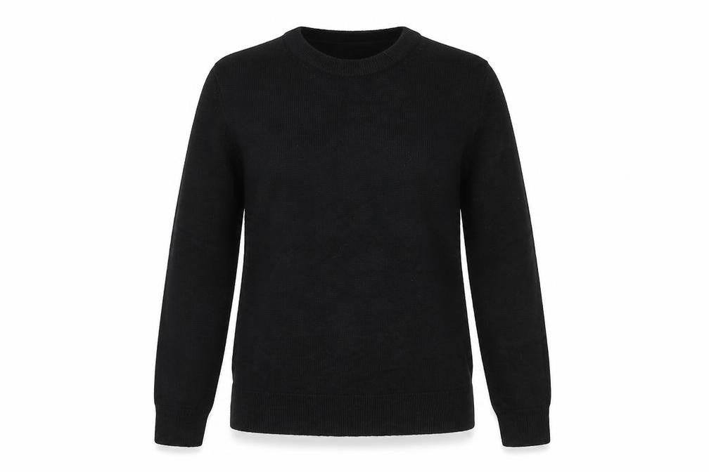 Marks & Spencer Womens Black Round Neck Acrylic Pullover Jumper Size 8 Pullover