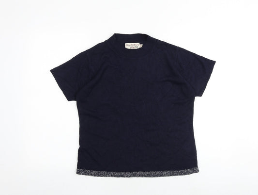 EWM Womens Blue Round Neck Acrylic Pullover Jumper Size 14 - Size 14-16