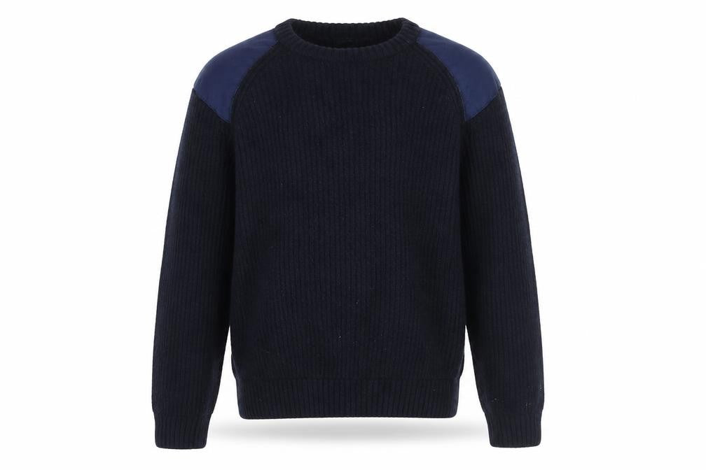 John Partidge Boys Blue Round Neck Wool Pullover Jumper Size M Pullover