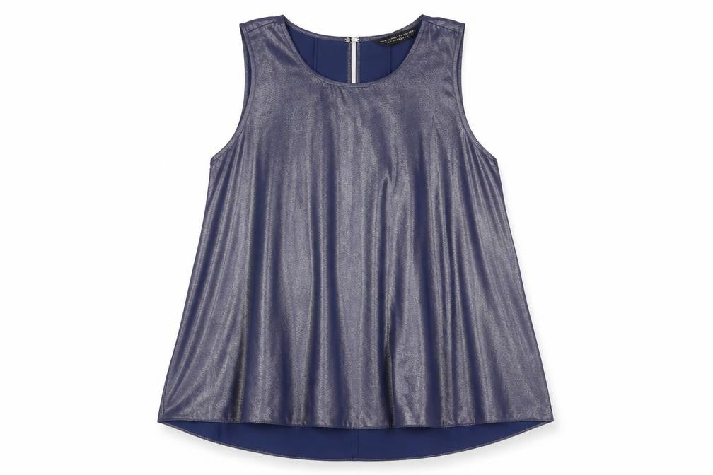 Dorothy Perkins Womens Blue Polyester Basic Tank Size 12 Round Neck