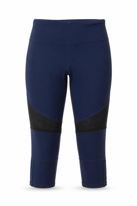 RBX Womens Blue Polyester Compression Leggings Size M Regular Pullover - Mesh Panels