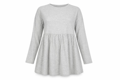 Noisy May Womens Grey Cotton Jumper Dress Size M Round Neck Pullover
