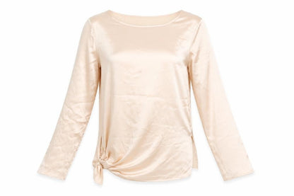 St Michael Womens Pink Polyester Basic Blouse Size 8 Boat Neck - Size 8-10